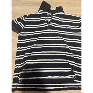 Boys Age 5 ralph lauren polo shirt Small Navy White Stripes